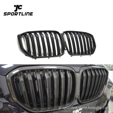 Dry Carbon Fiber Kidney Grille for BMW G05 X5 M Sport xDrive40i xDrive50i M50i 4-Door 2019-2022